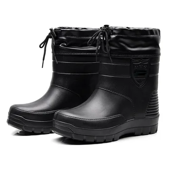 Silts EVA lietus kurpes plus kokvilnas vīriešu zemu caurules un samta lietus zābaki super gaismas darba aizsardzības ūdensizturīgs kurpes sieviešu kurpes