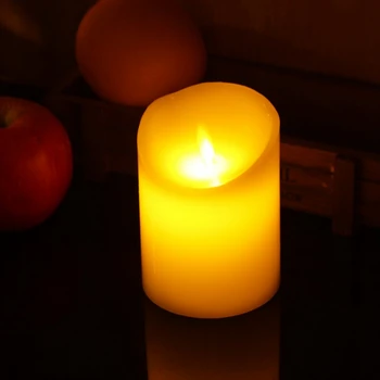 Silts Elektronisko LED Flameless Grebt Šūpoles Mirgo Simulāciju Dzelteno Sveču Gaismā Kāzu Puse, Mājas Apdare HG4946-HG4950