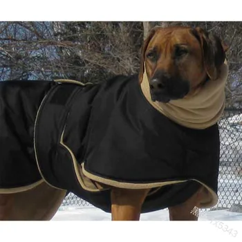 Silts Mājdzīvnieku Apģērbu Sabiezējumu Aukstuma izturīgas Kokvilnas Apģērbs Lieliem Suņiem Ziemas Mētelis Burvju Uzlīmes Viegli uzvilkt Un novilkt Suns Mētelis