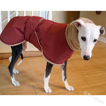 Silts Mājdzīvnieku Apģērbu Sabiezējumu Aukstuma izturīgas Kokvilnas Apģērbs Lieliem Suņiem Ziemas Mētelis Burvju Uzlīmes Viegli uzvilkt Un novilkt Suns Mētelis