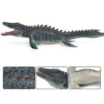 Simulācijas Statiskā Cietā Jūras Dzīvnieku Modelis Rotājumi Kustamā Žokļa Mosasaur Bērnu Izglītības Aksesuārus Skatuves Apdare Bērniem Dino