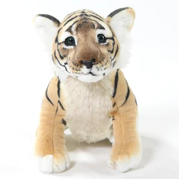 Simulācijas Tiger Plīša Rotaļlietas, Lauva, leopards Lelle Mīksta Spilvena Pildījumu Dzīvniekiem, Bērniem Dzimšanas dienas Dāvana