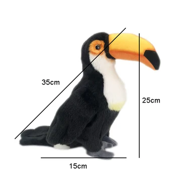 Simulācijas Toucan Putnu Plīša Pildījumu Lelle Bērniem Rotaļlietas Home Office Desktop Dekoru Reāli toucan putnu dizains izskatās tik burvīga rotaļlietas