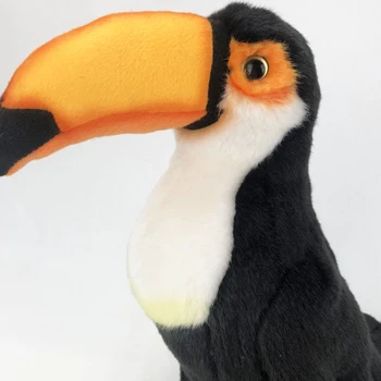 Simulācijas Toucan Putnu Plīša Pildījumu Lelle Bērniem Rotaļlietas Home Office Desktop Dekoru Reāli toucan putnu dizains izskatās tik burvīga rotaļlietas