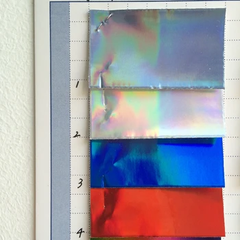 Sintētisko spoguļa efektu Hologrāfiskā PU ādas materiāls