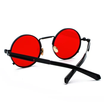 Skaidrs, Sarkans Saulesbrilles Vīriešiem Steampunk Ir 2021. Metāla Rāmis Retro Vintage Apaļā Saules Brilles Sievietēm Melnā Sieviete Vintage Brilles Uv400