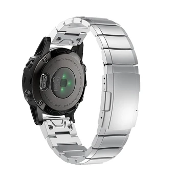 Skatīties Joslas Grezns 20mm Viegli Fit aproce Garmin Fenix 5S watchband siksniņa, Nerūsējošā tērauda GPS Ātri Uzstādīt datumi jostas