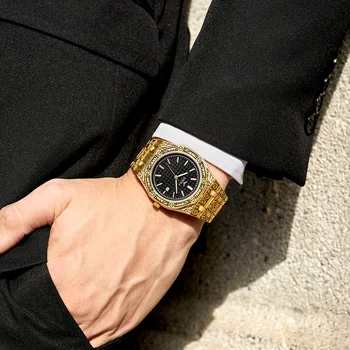 Skatīties Vīrieši Luksusa ONOLA Skatīties Biznesa Kvarca rokas Pulkstenis Nerūsējošā Tērauda Watchband Ūdensizturīgs Pulkstenis Dāvana Vīriešiem reloj hombre