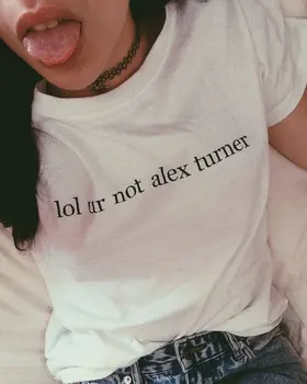 Skuggnas lol ur nav Alex Turner Mīksto Tumblr T krekls Baltā vai Melnā krāsā ar Īsām Piedurknēm Tumblr Modes t krekls Augstas kvalitātes Ikdienas Topi