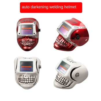 Skull Helmet Bezpakāpju Regulētu Saules Automātiskā Aptumšošanās TIG MIG Elektriskās Metināšanas Maskas/Ķiveri/ Metināšanas Objektīvs Metināšanas iekārta