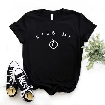 Skūpstīt Manu Persiku Sieviešu Tshirts Kokvilnas Gadījuma Smieklīgu t Kreklu, Lai Dāma Top Tee Hipster 6 Krāsu Piliens Kuģa NA-484