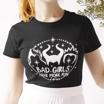 Sliktās Meitenes T Krekls Ir Vairāk Fun Ļauno Karalieni, Topi, Sieviešu Mīkstās Vasaras Īsām Piedurknēm Kokvilnas Tee Gadījuma O-veida kakla Sieviešu Krekls