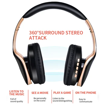 Smago Bass Portatīvo Bezvadu Austiņu Salokāms Bluetooth Stereo Austiņas Audio Mp3 Regulējams Austiņas ar Mic Mūzikas Aicina