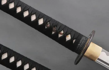 Smalku Apdares Japāņu Samuraju Zobenu Komplekts 1060 Oglekļa Tērauda Asmens Katana & Wakizashi & Tanto Pilna Tang Asas Naži