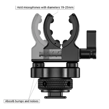 SmallRig DSLR Kamera, Būris Mikrofona Turētājs (Aukstā Kurpes) Ar 19-25mm Diametra Mikrofons Šoks Skava Turētājs - 2352