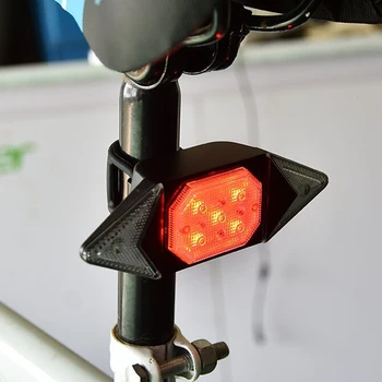 Smart Bike Pagrieziena Signālu, Riteņbraukšana Taillight Viedo USB Velosipēdu Uzlādējams Aizmugurējās Gaismas Tālvadības pults LED Brīdinājuma Lampas