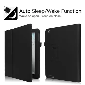 Smart Case For iPad 9.7 2017 2018 5 6 Paaudzes Auto Sleep / Wake uz Lietu iPad 5 6 Air 1 Air 2 Āda Pu Būtiska