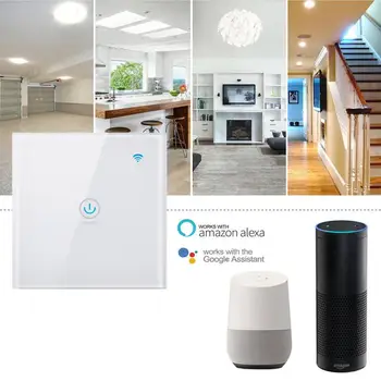 Smart Dzīves Tuya APP Bezvadu Tālvadības pults Darbojas Ar Alexa, Google Home WiFi Smart Gaismas Slēdzi ES Standarta 1Way Kontrole