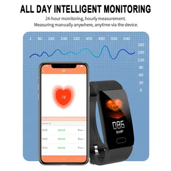 Smart Joslā, Asinsspiediens Q1 Sirds Ritma Monitors Fitnesa Tracker Smart Skatīties Fitnesa Aproce Ūdensizturīgs Laika Displejs Sievietēm