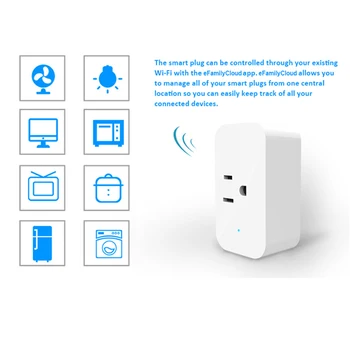 Smart MUMS Plug WiFi Outlet Darbojas ar Alexa, Google, Home,ar Tālvadības pults, Taimera Funkcija,4 Pack