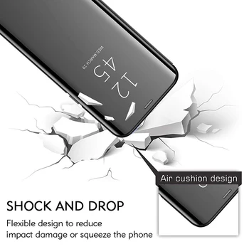 Smart Mirror Mobilo Flip Case for Samsung Galaxy A5 Līdz 2017. A520 Apšuvuma Ādas Aizmugurējo Vāciņu SamsungA52017 GalaxyA52017 A52017 Coque