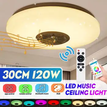 Smart Mūzikas Led Griestu Gaismas Intensitāti App Tālvadības bluetooth Skaļruni Mūsdienu RGB LED Griestu Gaismas dzīvo jamo istabu