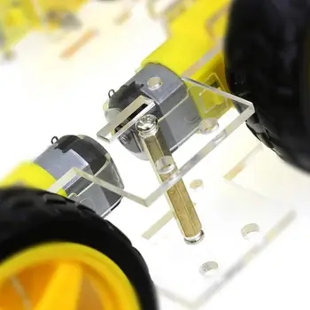 Smart Robotu Automašīnas Šasijas, Komplekta ar Ātrumu Encoder 4WD & Akumulatora Kaste, lai Arduino