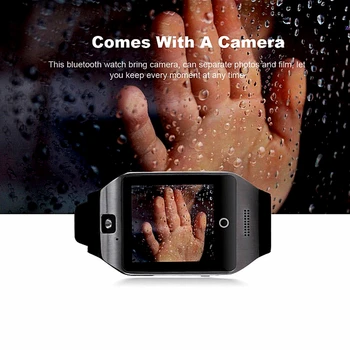 Smart Skatīties Ar Kameru Q18 Bluetooth Smartwatch SIM TF Kartes Slots Fitnesa Aktivitātes Tracker Sporta Skatīties Android