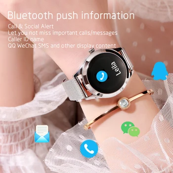 Smart Skatīties Sieviešu IP68 Ūdensnecaurlaidīga Sirds ritma Monitors Fitnesa Tracker Sporta Smartwatch Jauki Pulkstenis Savienojumu IOS Android
