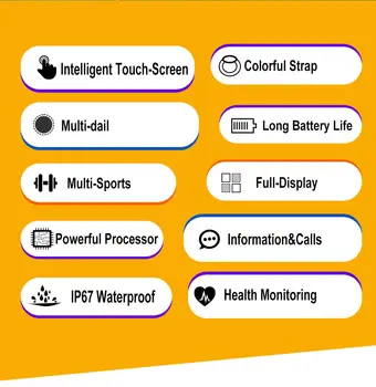 Smart Skatīties Sērija OLED Ekrāns Push Ziņojumu, Bluetooth Android, IOS Vīriešu, Sieviešu Fitnesa Tracker Sirds ritma Monitors