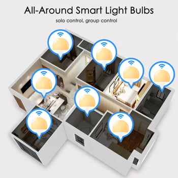 Smart Spuldzes Wifi Led Lampa 15W Led Spuldzes E27 B22 Aptumšojami Smart Led Spuldzes WiFi Mājas Apgaismes Darbs Ar Alexa, Google Home