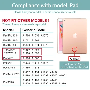 Smart iPad 9.7 Case For iPad 2 Gaisa Lietu Vāku iPad 2018 iPad 6. Paaudzes 2017. gada 5. Paaudzes iPad Vāciņš iPad A1822 A1893