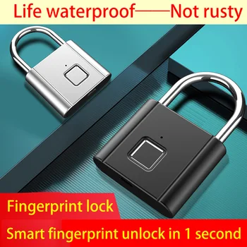 Smart pirkstu Nospiedumu Slēdzene Slēdzenes, USB Uzlādējams Īssavilkums Durvju piekaramo atslēgu, Portatīvo pirkstu Nospiedumu Slēdzene ministru Kabineta Atslēga bloķēšanas atvilktne