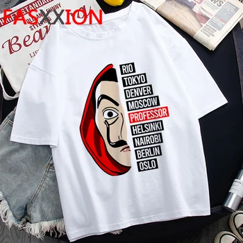 Smieklīgi Dizaina La Casa De Papel T Krekls Sievietēm Naudu Heist Karikatūra T-krekls Vasaras Bella Ciao T Grafiskais Hip Hop Top Lakrosa Sieviešu