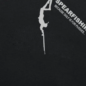 Smieklīgi Spearfishing Akvalangistu T Krekli Vīriešu Vasaras Kokvilnas Harajuku Īsām Piedurknēm O Kakla Streetwear Melns T-krekls