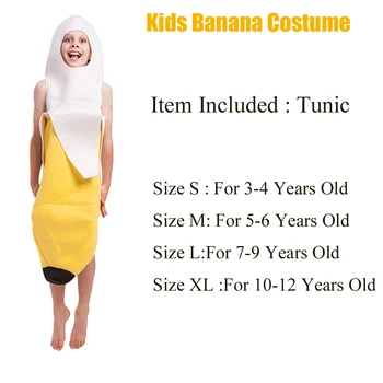 Snailify Bērniem Banānu Kostīms Zēniem Augļi Cosplay Smieklīgi Halloween Kostīms Bērniem