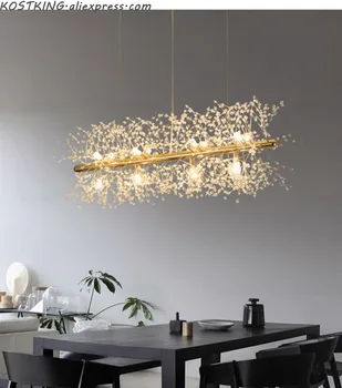 Sniegpārslas Lustra Nordic Style Lampas Radošas Personības Kristāla Modeli Atmosfēru Gaismas Luksusa Dzīvojamās Istabas Apgaismojums