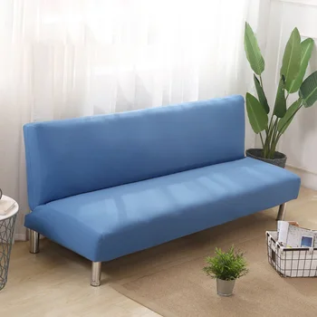 Sofa Bed Cover Biroja Locīšanas Armless dīvāns Vāks cieši wrap all-inclusive neslīdīgu elastīgs Slipcovers Viegli Aprīkoti