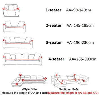 Sofa cover elastības kombinācija neslīdoša dīvāns vāciņu, viesistaba, sofa cover L-formas krēsls segtu single / double / trīs