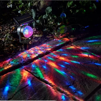 Solar Power LED Projektoru Gaismas Rotējošās Krāsains Gaismas, Āra Dārza Mājas Pagalma Dekori