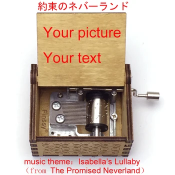 Solīto Neverland Isabella ir Šūpuļdziesma Mūzikas Koka Music Box Puses Anime Fani Bērniem Dāvanu Dekorēšana Ziemassvētkiem, Dzimšanas dienu