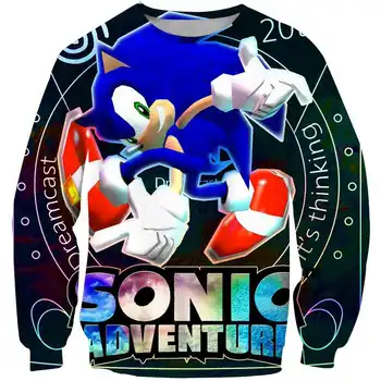 Sonic Ezis Bērniem Ziemas karstā pārdošanas Krekls poliestera Bērns, Zēns, Meitene Karikatūra Modelis, sporta Krekli Krist Ziemas Drēbes