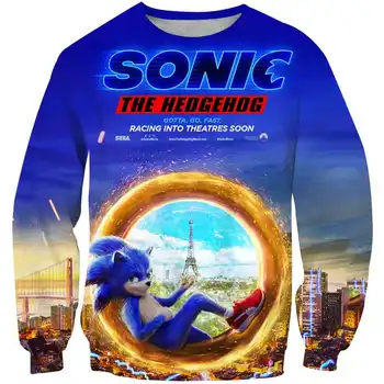 Sonic Ezis Bērniem Ziemas karstā pārdošanas Krekls poliestera Bērns, Zēns, Meitene Karikatūra Modelis, sporta Krekli Krist Ziemas Drēbes
