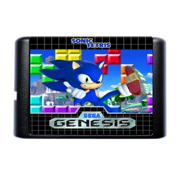 Sonic Tetris 16 Bitu MD Spēles Karti Uz Sega Mega Drive Genesis