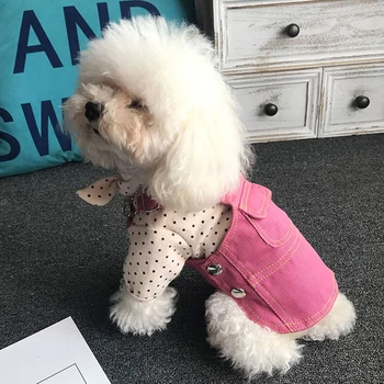 Spilgtas krāsas džinsa suņu apģērbu pet drēbes, suņu apģērbi svārki zeķturi suņu apģērbi ziemas kucēns pet apģērbs suns pet apģērbs
