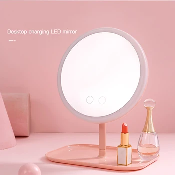Spogulis, Kosmētikas Spoguļi ar LED Gaismām, Sieviešu Portatīvo LED Spogulis Dzīvot Aizpildīt LED Spogulis Uzlādes Galda Grims Gaismas Mazie spoguļi