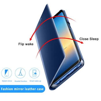 Spogulis Skatu Smart Flip Case for Samsung Galaxy S20 Galaxys20 S 20 SM G981 G981F Luksusa Sākotnējo Magnētisko Fundas 360 Tālruņa Vāciņu