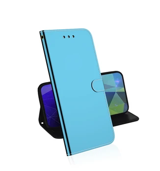 Spogulis Ādas Gadījumā Huawei P40 P30 Lite Pro Slīpums Magnēts CardSlot Uzsist Grāmatu Gadījumā Huawei P 40 30 Lite Pro Segtu Capa