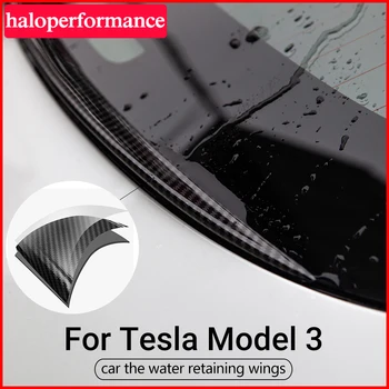 Spārni ierobežojumu Uz Tesla Model 3 Aksesuāri Spoilers Oglekļa Šķiedras ABS Bagāžnieka Aizmugurējais Spoileris Vāciņš Melns, Ūdens, Saglabājot Ārējie Model3