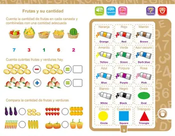 Spāņu angļu Balss Grāmata Pirmsskolas Izglītības Punkts Lasīšanas Puzzle Smart Rotaļlietas eBook par Ziemassvētku Dāvanu